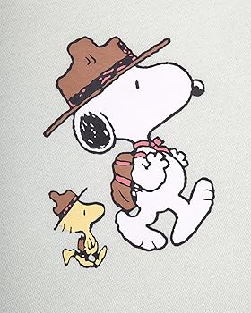 Amazon.com: Peanuts Men's Snoopy Sweatshirt - Chest & Back Fleece